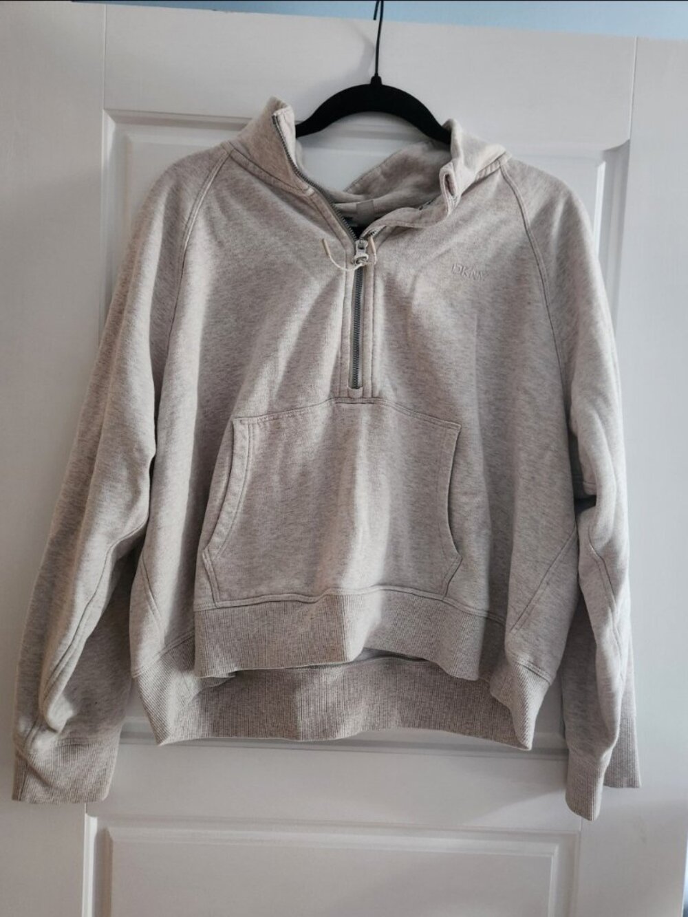 DKNY cropped quarter zip